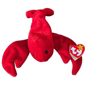 Vintage 1993 Ty "Pinchers" Red Lobster Beanie Báby Stuffed Animal